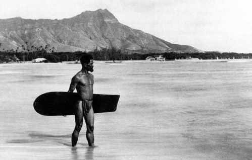 I beleive that this guy wanted to show us his surfboard – which was forgotten for just over 100 years.